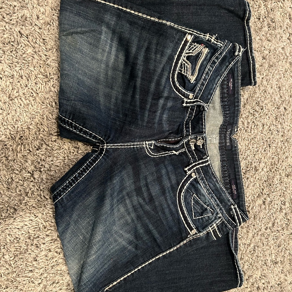 Vigoss Dark Blue Capri Jeans with Stitch Detail - Picture 4 of 4
